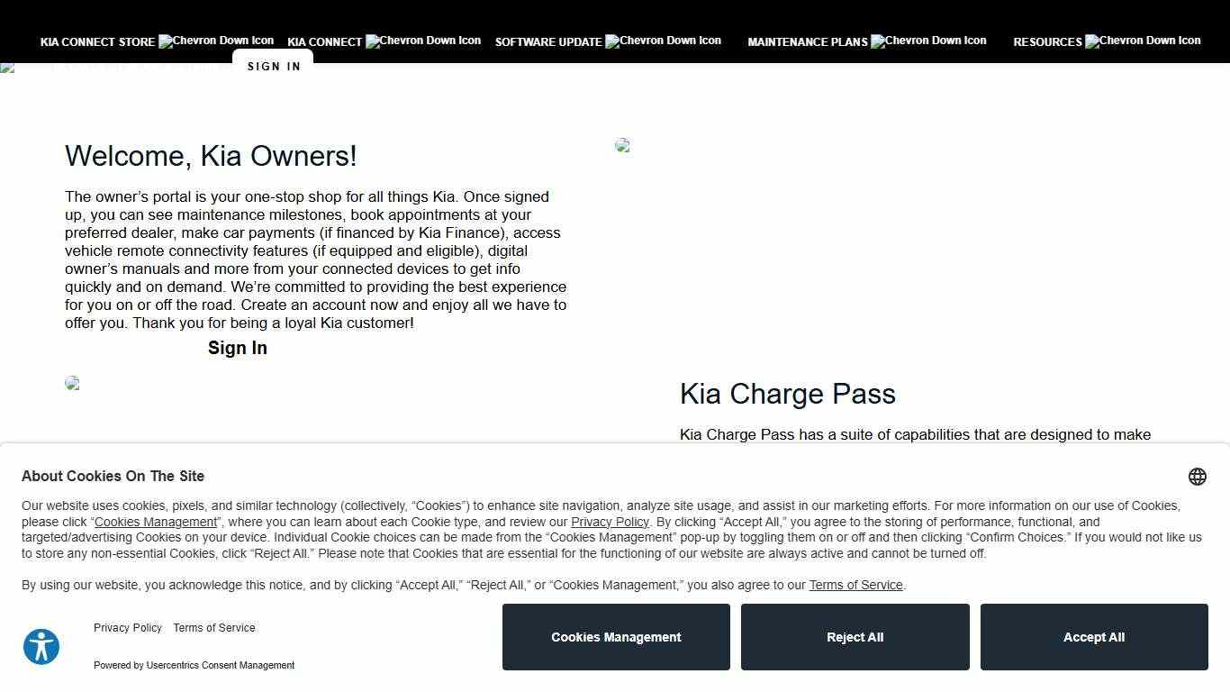 Kia Owners Portal